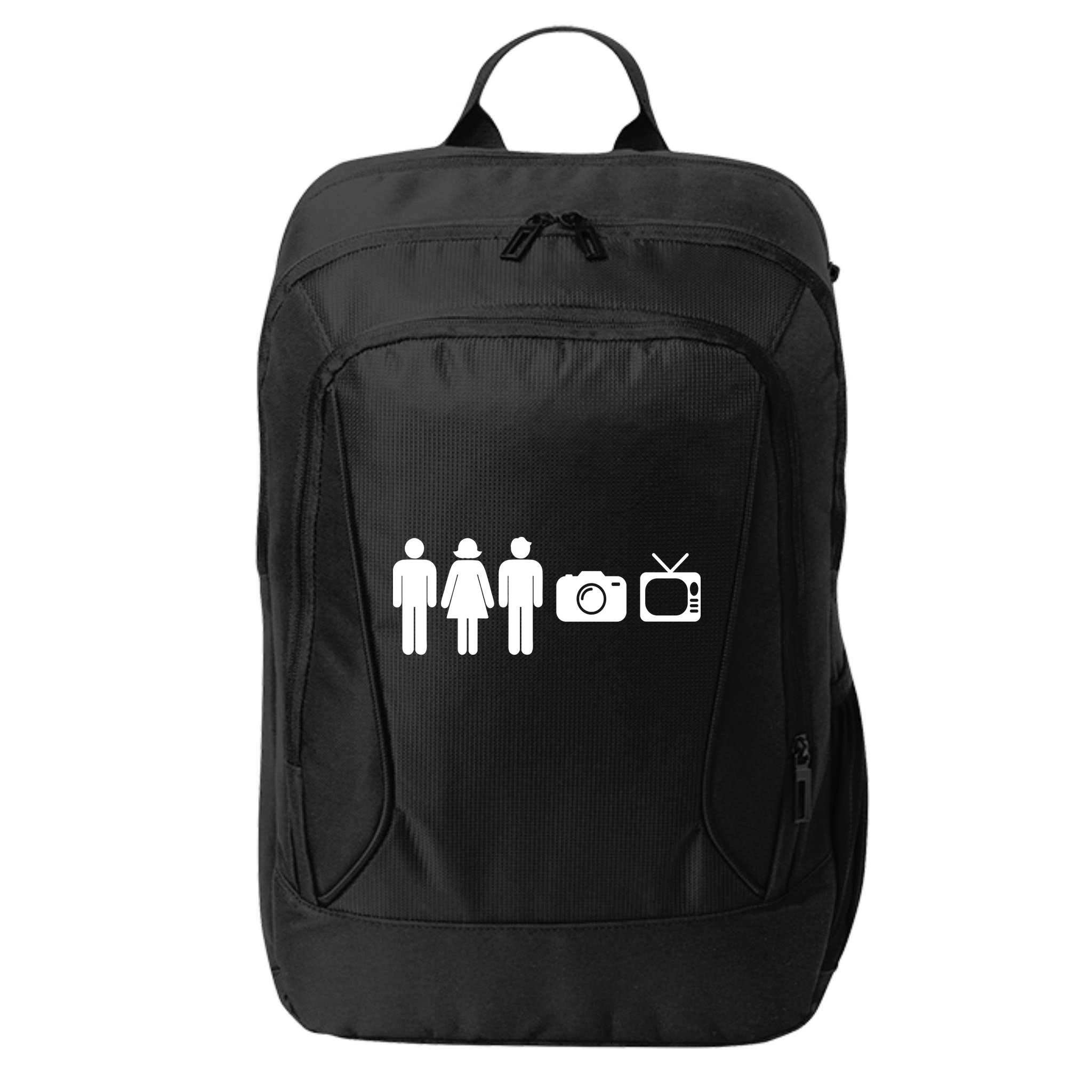 Trump Cognitive Test Person Woman Man Camera TV Funny City Backpack