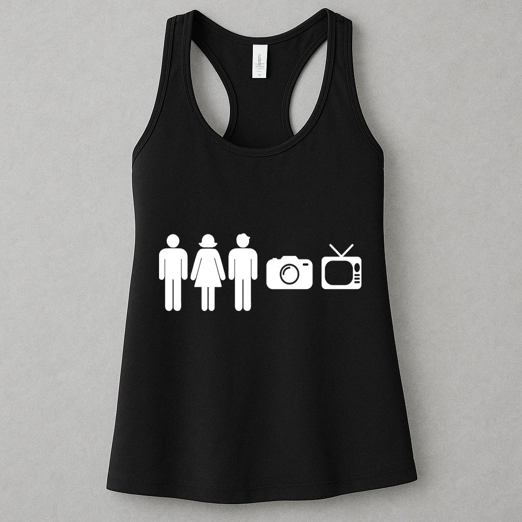 Trump Cognitive Test Person Woman Man Camera TV Funny Womens Tank Top