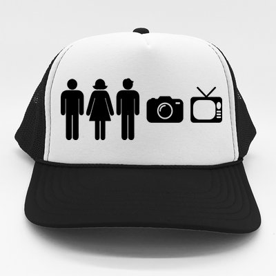 Trump Cognitive Test Person Woman Man Camera TV Funny Trucker Hat