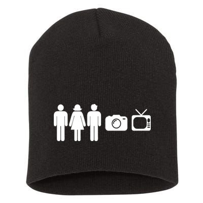 Trump Cognitive Test Person Woman Man Camera TV Funny Short Acrylic Beanie