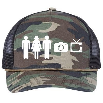 Trump Cognitive Test Person Woman Man Camera TV Funny Retro Rope Trucker Hat Cap