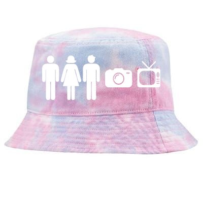 Trump Cognitive Test Person Woman Man Camera TV Funny Tie-Dyed Bucket Hat