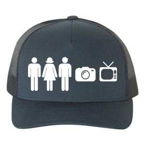 Trump Cognitive Test Person Woman Man Camera TV Funny Yupoong Adult 5-Panel Trucker Hat