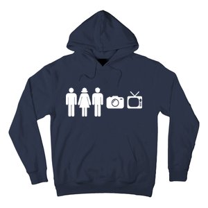 Trump Cognitive Test Person Woman Man Camera TV Funny Hoodie