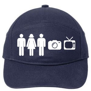 Trump Cognitive Test Person Woman Man Camera TV Funny 7-Panel Snapback Hat