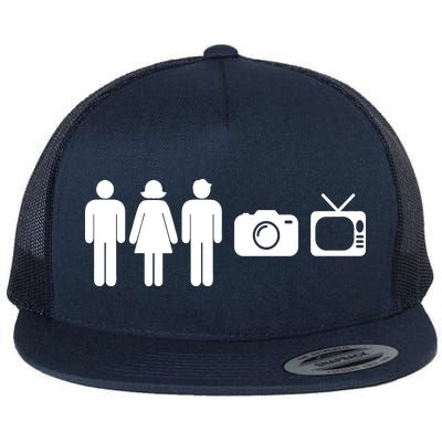 Trump Cognitive Test Person Woman Man Camera TV Funny Flat Bill Trucker Hat