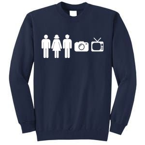 Trump Cognitive Test Person Woman Man Camera TV Funny Tall Sweatshirt