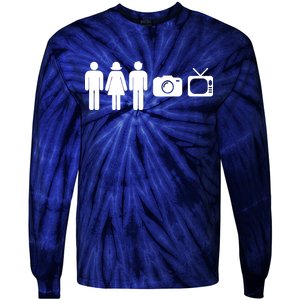 Trump Cognitive Test Person Woman Man Camera TV Funny Tie-Dye Long Sleeve Shirt