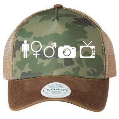 Trump Cognitive Test Symbols Legacy Tie Dye Trucker Hat