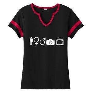 Trump Cognitive Test Symbols Ladies Halftime Notch Neck Tee