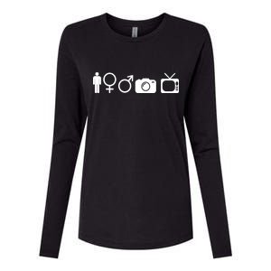 Trump Cognitive Test Symbols Womens Cotton Relaxed Long Sleeve T-Shirt