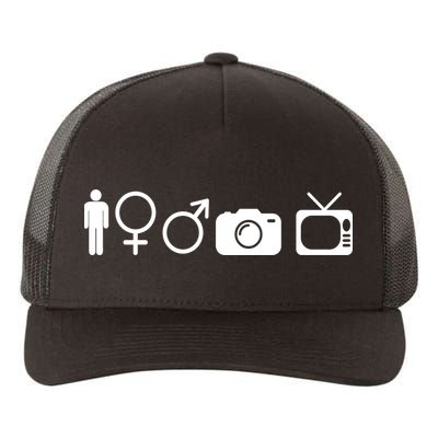 Trump Cognitive Test Symbols Yupoong Adult 5-Panel Trucker Hat