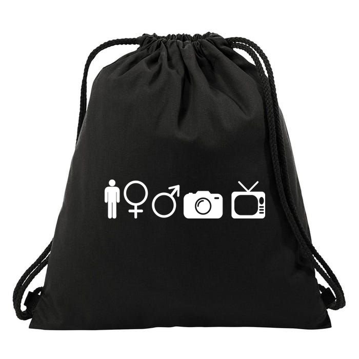 Trump Cognitive Test Symbols Drawstring Bag