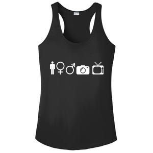 Trump Cognitive Test Symbols Ladies PosiCharge Competitor Racerback Tank