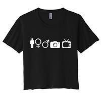 Trump Cognitive Test Symbols Women's Crop Top Tee