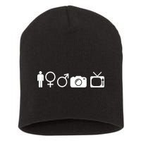 Trump Cognitive Test Symbols Short Acrylic Beanie