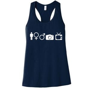 Trump Cognitive Test Symbols Women's Racerback Tank