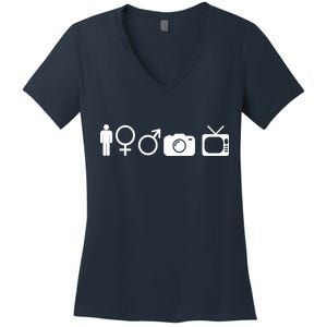 Trump Cognitive Test Symbols Women's V-Neck T-Shirt