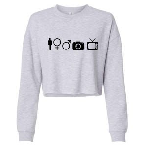 Trump Cognitive Test Symbols Cropped Pullover Crew