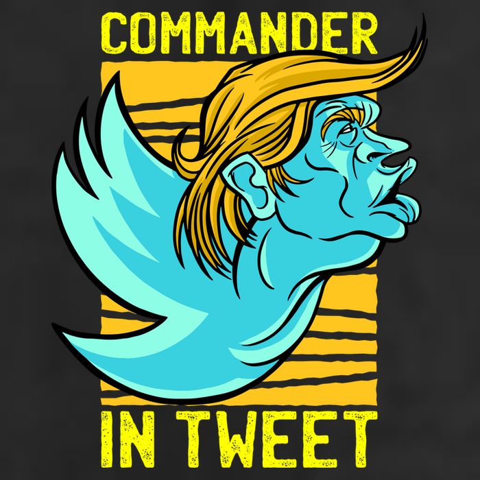 Trump Commander In Tweet 7 Panel Mesh Trucker Snapback Hat