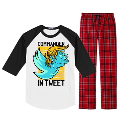 Trump Commander In Tweet Raglan Sleeve Pajama Set