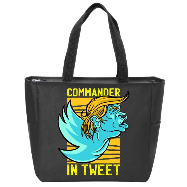Trump Commander In Tweet Zip Tote Bag