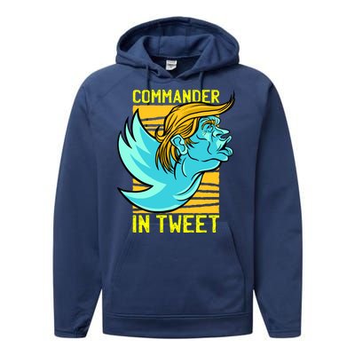 Trump Commander In Tweet Performance Fleece Hoodie