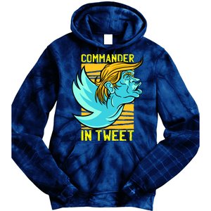 Trump Commander In Tweet Tie Dye Hoodie