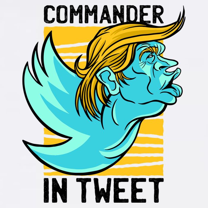 Trump Commander In Tweet Women's Crop Top Tee