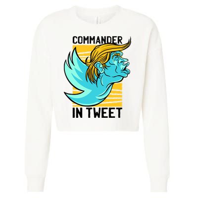 Trump Commander In Tweet Cropped Pullover Crew