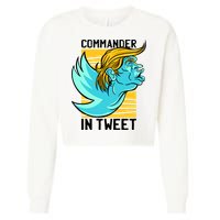 Trump Commander In Tweet Cropped Pullover Crew
