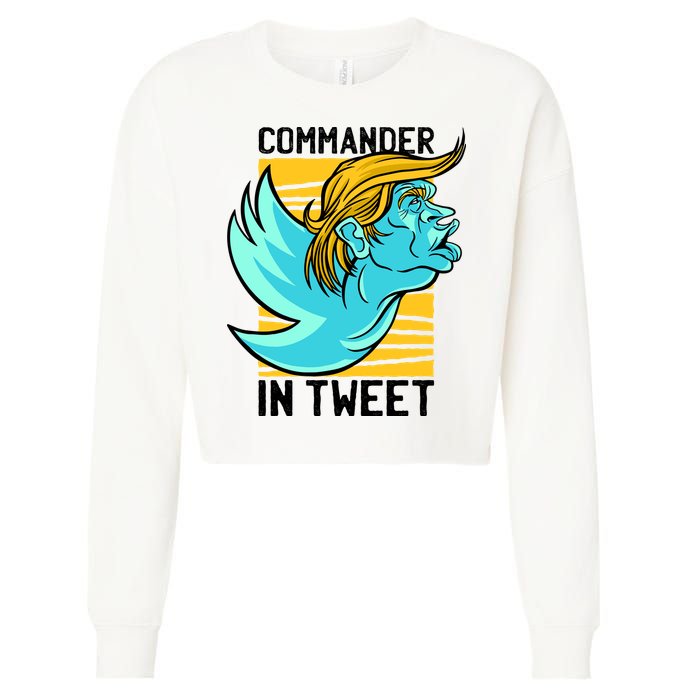Trump Commander In Tweet Cropped Pullover Crew