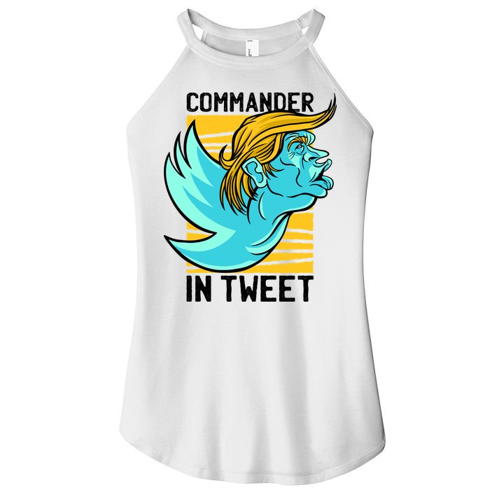 Trump Commander In Tweet Women's Perfect Tri Rocker Tank