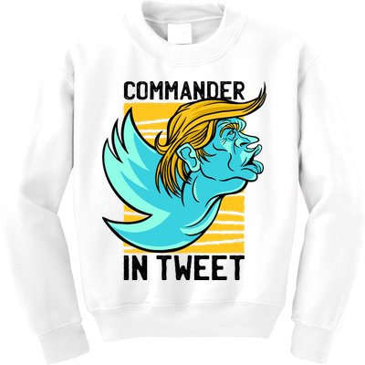Trump Commander In Tweet Kids Sweatshirt