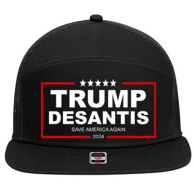 Trump Desaints 2024 Election Save America 7 Panel Mesh Trucker Snapback Hat