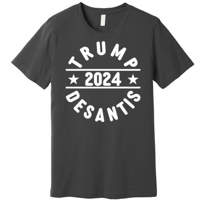 Trump Desantis 2024 Election Logo Premium T-Shirt