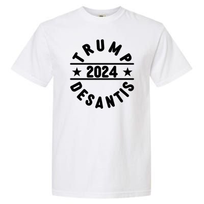 Trump Desantis 2024 Election Logo Garment-Dyed Heavyweight T-Shirt