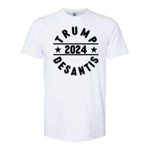 Trump Desantis 2024 Election Logo Softstyle CVC T-Shirt