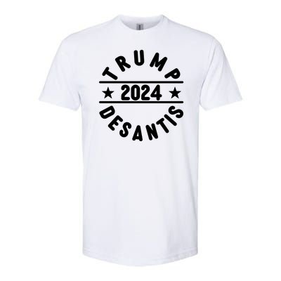 Trump Desantis 2024 Election Logo Softstyle® CVC T-Shirt