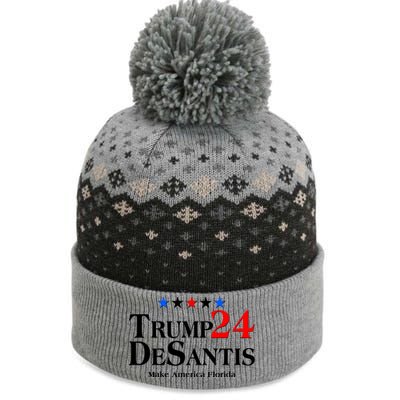 Trump DeSantis 2024 Make America Florida Election Logo The Baniff Cuffed Pom Beanie