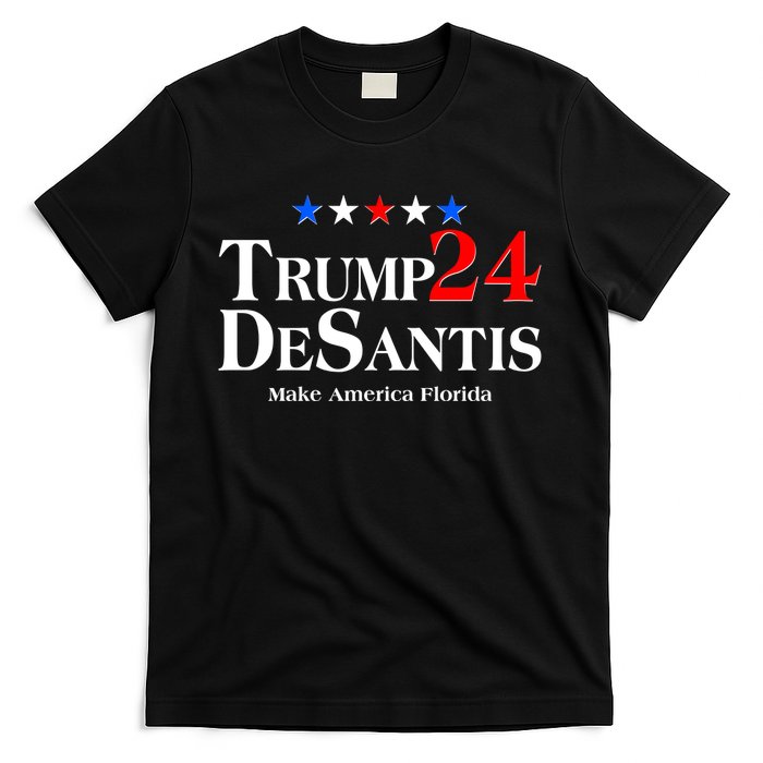 Trump DeSantis 2024 Make America Florida Election Logo T-Shirt