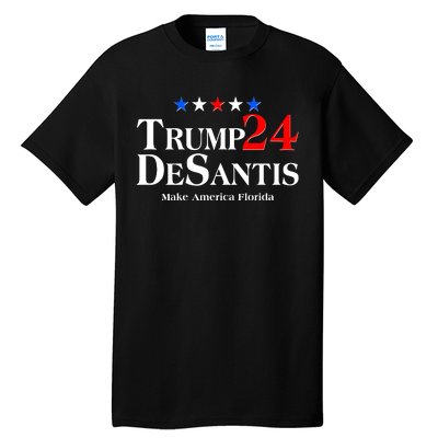 Trump DeSantis 2024 Make America Florida Election Logo Tall T-Shirt