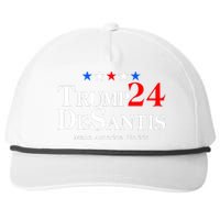 Trump DeSantis 2024 Make America Florida Election Logo Snapback Five-Panel Rope Hat