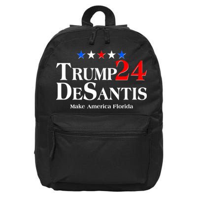 Trump DeSantis 2024 Make America Florida Election Logo 16 in Basic Backpack