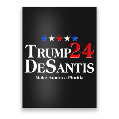 Trump DeSantis 2024 Make America Florida Election Logo Poster