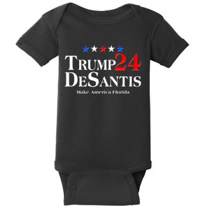 Trump DeSantis 2024 Make America Florida Election Logo Baby Bodysuit