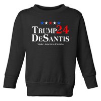 Trump DeSantis 2024 Make America Florida Election Logo Toddler Sweatshirt