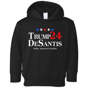 Trump DeSantis 2024 Make America Florida Election Logo Toddler Hoodie