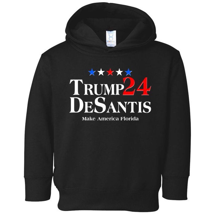 Trump DeSantis 2024 Make America Florida Election Logo Toddler Hoodie