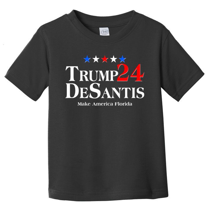 Trump DeSantis 2024 Make America Florida Election Logo Toddler T-Shirt